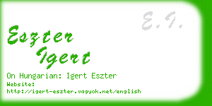 eszter igert business card